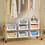 TidyIsles 8 Pack Plastic Folding Closet Stackable Storage Basket Closet Storage White | Folding Stackable Storage Boxes 2