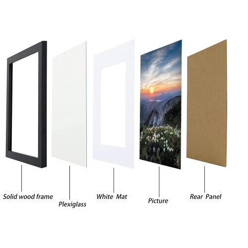 DTXDTech 30x40 cm Black Wooden Frame 2