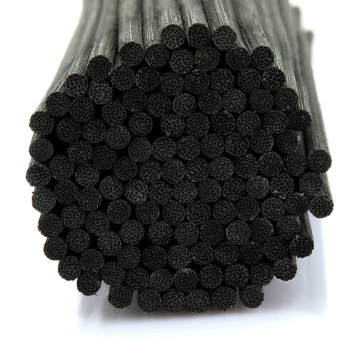 65PCS Reed Diffuser Sticks,19 cm Natural Rattan Wood Sticks,Diffuser Refills,Essential Oil Aroma Diffuser Replacements Sticks for Home,Office (Black 1