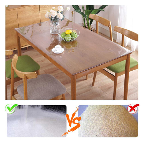 Table Protector 60 x 130 cm Clear 1.5mm PVC 1