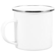 4Pcs Small White Enamel Camp Mug Smooth Surface Household Use Cups