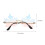 2Stk Rimless Sonnenbrillen Bunt Maple Leaf Stylisch Leicht 2