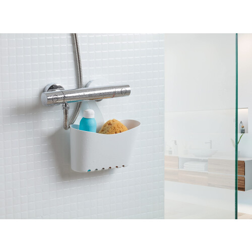 TATAY Shower Caddy Multifunctional | Resists Humidity | Easy No-Drill Installation | Polypropylene | Stackable Hanging Shower Bask 2