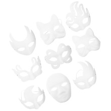 18Pièces Masques DIY Mascarade En Papier Pour Création