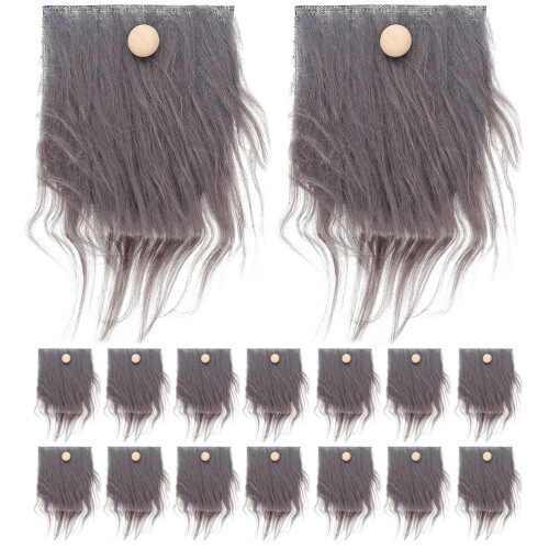 48Ensembles Accessoires DIY Barbes De Nain Perles Bois