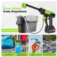 4000W Electric Pressure Washer Power Jet Washer 3626PSI Car Cleaner Gun+2Battery