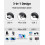 Vanja SD/Micro SD Card Reader, Type C Micro USB Adapter and USB Portab 2