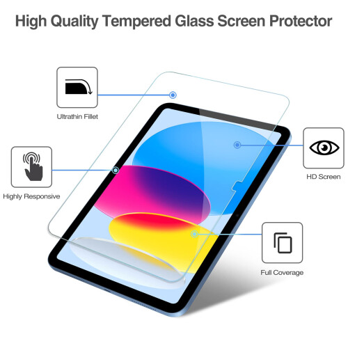 ProCase 2 Pack Screen Protector for iPad A16 2025 11th 11"/10th 2022 10.9" 2