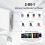 SD Card Reader for iPhone iPad, 2-in-1 Memory Card Reader Lightning to 2