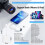 SD Card Reader for iPhone iPad, 2-in-1 Memory Card Reader Lightning to 7