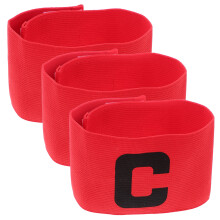 12Stk Rote Captain Armbänder Für Fußball Rugby Basketball Nylon