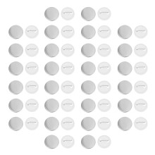 200Sets White DIY Button Badge Parts Plastic Alloy for Craft Gifts