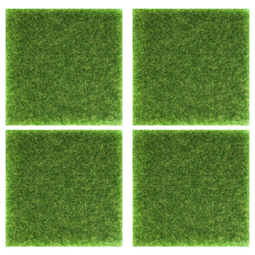 20Pcs Simulation Grass Mat Green Artificial Turf for Garden Decor