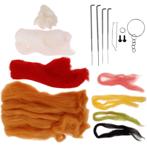 4Ensembles Kits DIY Feutrage Aiguille Laine Colorée Accessoires