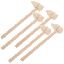 20Pièces Mini Marteaux Bois Beige Ergonomiques Jouets Pour Enfants