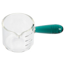 3Pcs Green Clear Measuring Cups for Milk Coffee Espresso Kitchen Use