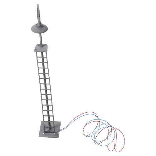 3St Mini LED Seinlamp Model Grijs Metaal ABS Treinmodel Decor