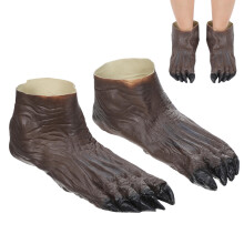 2Paires Couvres Pieds Latex Marron Halloween Costume Party