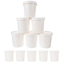 1Set Stapelbare Papiersuppe Mit Deckel Für Joghurt Und Saucen