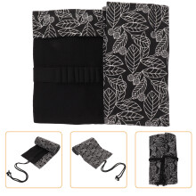 5Pcs Black Roll Up Pencil Case Organizer for Colored Pencils