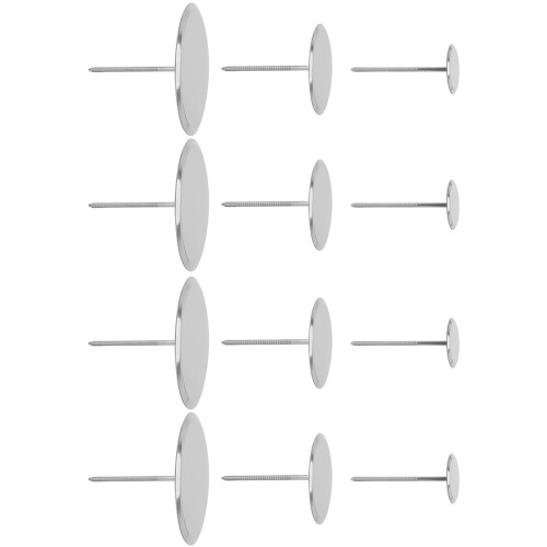 36Pcs Silver Flower Nails Cake Decorating Tools for Baking and Dessert