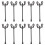 20Pcs Black Miniature Road Lamp Models for Sand Table Decor 1