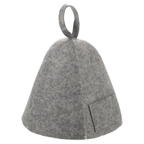 3Pcs Durable Felt Sauna Hats Lightweight Grey for Bathing