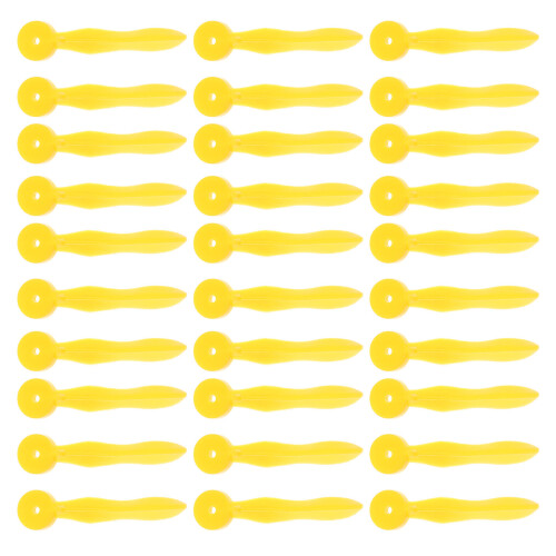 100Pcs Durable Yellow Wedges Plastic Teeth Treatment Tools