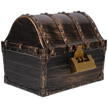 2Pièces Petits Coffres Pirates Plastique Marron Rangement Jouets