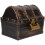 2Pièces Petits Coffres Pirates Plastique Marron Rangement Jouets 1