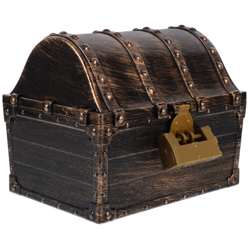 2Pièces Petits Coffres Pirates Plastique Marron Rangement Jouets