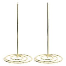 6Pcs Golden Menu Summons Fork Anti-Corrosive Bill Holder