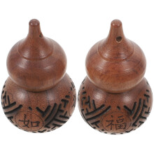 8Pcs Hanging Wood Gourd Pendant Coffee Color Aroma Diffuser Sachet