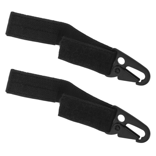 4Pcs Black keychain with Fire Starter and Tactical Carabiner