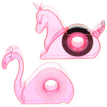 6Sets Premium Pink Tape Dispenser Tape Cutter for Home and Office