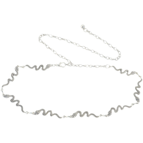 2Pièces Chaînes Ceintures Métalliques Argent Pour Robes
