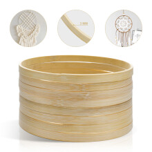 2Stk Bambus Makramee Hoop Ring Bunt DIY Bastelzubehör