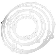 3Pièces Outils De Découpe Argentés Pour Cartes Projets DIY Fête