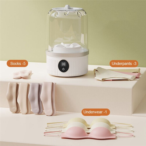 Minilavadora de Ropa Interior Portátil e Inalámbrica, Totalmente Automática. 2