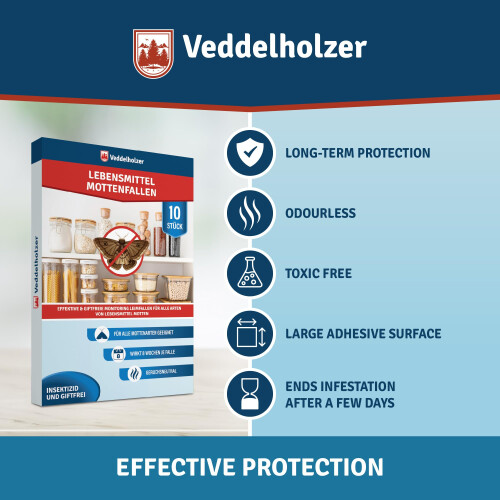 Veddelholzer 10 x Food Moth Traps with Pheromone Effective Against 1