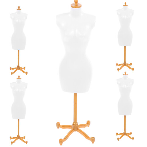 15Pcs White Doll Clothes Rack Mannequin Model for Miniature Decor