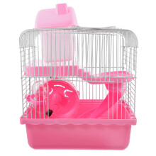 2Pièces Villa Animal Rose Cage Hamster Détachable Multifonction