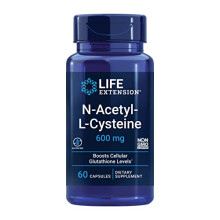 Life Extension, N-Acetil-L-Cisteína, 600 mg, 60 Comprimidos