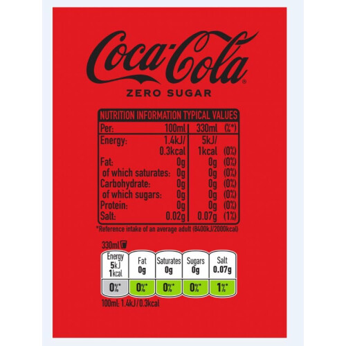 Coca-Cola Zero Sugar 24 x 330 ml 1