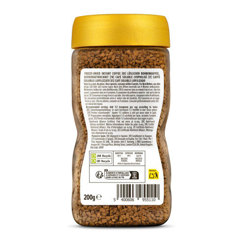 by Amazon Gold Instant Coffee, Medium Roast, 200g, Rainforest Alliance Certified 1