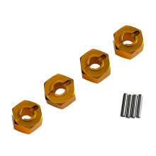 4Pcs for MJX 1/14 1/16 14210 14303 16207 16208 Remote Control Car Accessories 12mm Hex Connector Gold