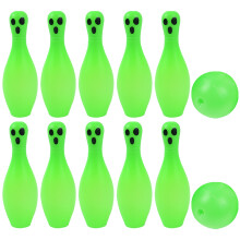2Sets Pe Halloween Bowling Balls Light Green Glow Party Bowling Game