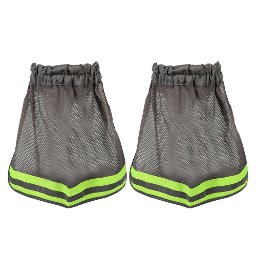 8Pièces Pare-Soleil Cou Casque Chantier Pliable Gris Polyester