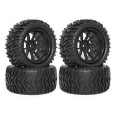 Rc Tires 1/10 Truck Tires and Wheels Remote Control Truck Tires Black