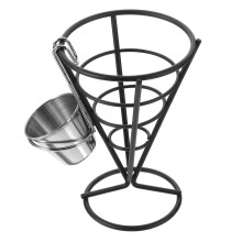3Sets Roestvrijstalen Snackhouder Franse Frietenmand Zwart Voor